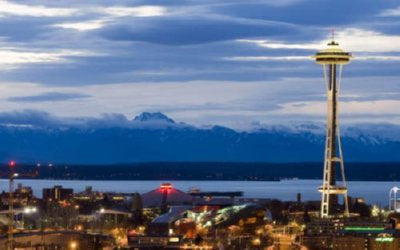 Seattle Skyline poster Large for sale cheap United States USA