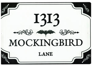 1313 Mockingbird Lane Sign – Halloween Decor Metal Print The Munsters