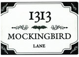 1313 Mockingbird Lane Sign – Halloween Decor Metal Print The Munsters