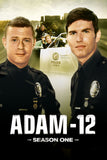 Adam-12 Season One movie poster featuring two police officers and a police car