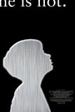 Silhouette of David against a black background with text