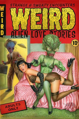 Alien Love Stories Poster 24x36 24"X36" Poster Pulp Novel Style Art The Poster Depot