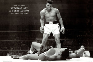 Muhammad Ali Vs. Sonny Liston Knockout Fight Poster 24x36 for sale United States USA