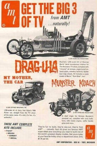 Vintage Model Car Magazine Ad Amt Models Poster 27"x40" 27inx40in