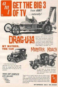 Vintage Model Car Magazine Ad Amt Models Poster 11"x17"