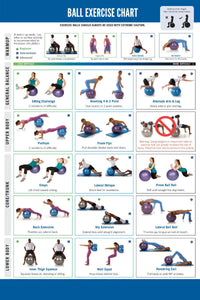 Ball Exercise Chart poster for sale cheap United States USA