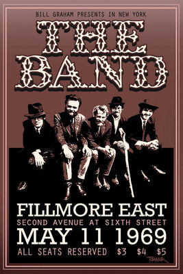 The Band Concert Poster 16"x24" Fillmore 1969