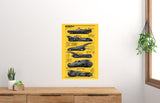 Batmobile Evolution Poster - 16"x24" The Poster Depot