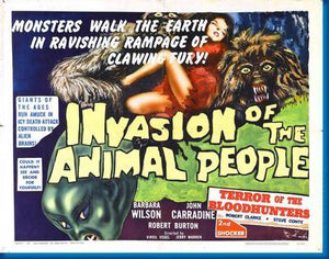 Invasion Of The Animal People Movie 11x17 poster for sale cheap United States USA