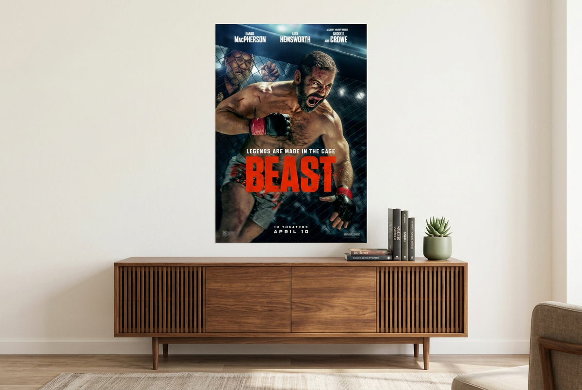 Beast poster lifestyle mockup