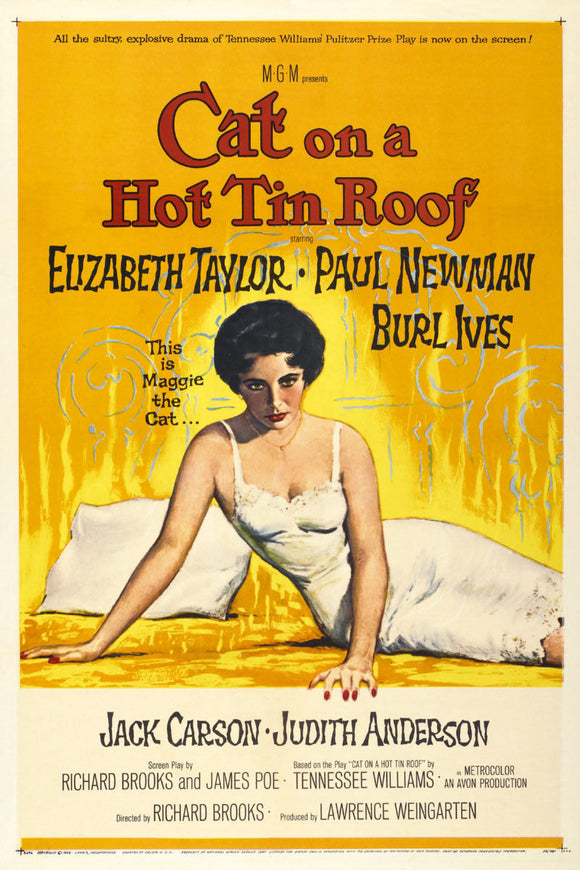 Cat on a Hot Tin Roof Movie poster for sale cheap United States USA