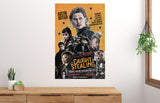 Caught Stealing noir movie poster with shadowed tones