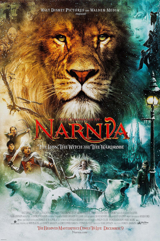 Chronicles of Narnia fantasy movie poster with magical tones