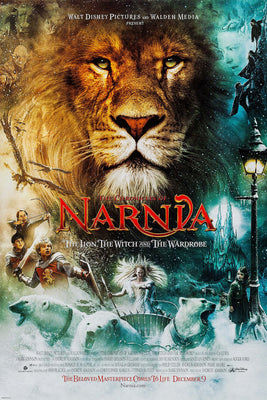 Chronicles of Narnia fantasy movie poster with magical tones