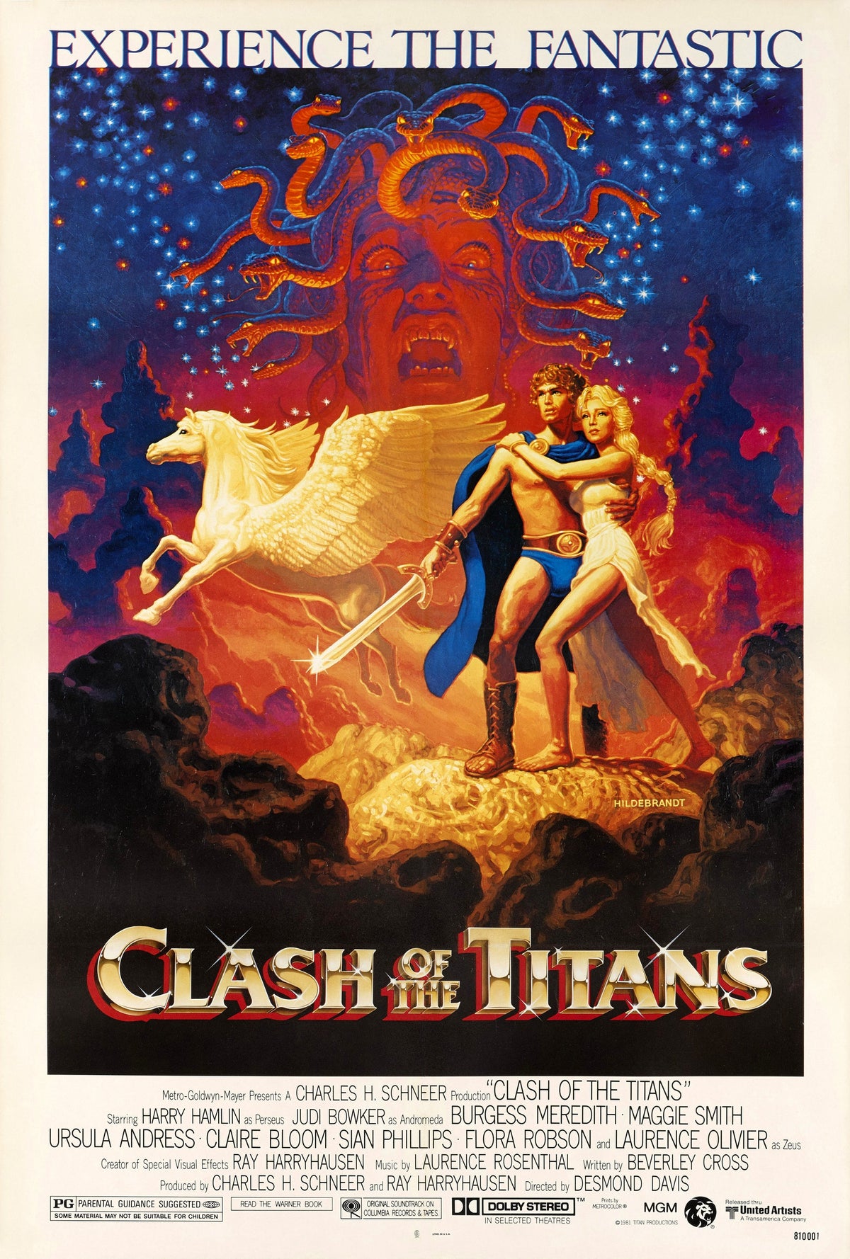 Clash Of The Titans Art Metal Movie Poster 8in x 12in