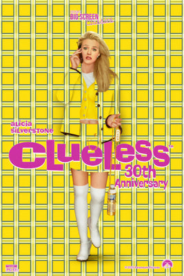 Clueless Movie Poster featuring Cher in iconic yellow plaid and valley girl attitude