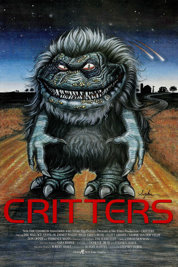 ERIC HAZE 90s Poster ポスター 額付き 非売品 当時物 Critters Movie Poster 27x40 – 80s Horror Wall Art
