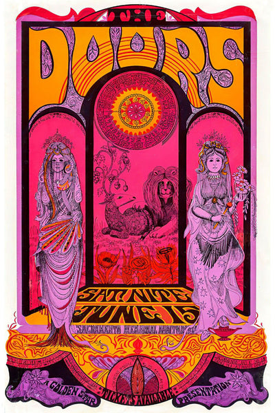 doors ドアーズ 超特大 ポスター 額入りバンドポスター THE DOORS ザ ドアーズ JULY 5 1968 サイズ