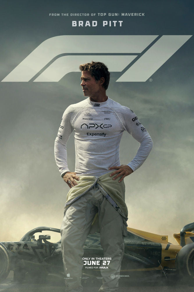 F1 Brad Pitt  Movie Poster 11in x 17in