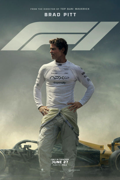 F1 Brad Pitt  Movie Poster 11in x 17in