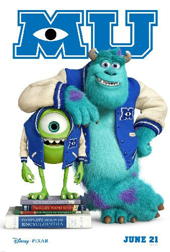 Monsters University movie Poster 27"x40" 27x40 Oversize The Poster Depot