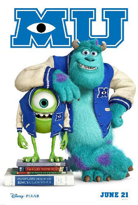 Monsters University movie Poster 27"x40" 27x40 Oversize The Poster Depot