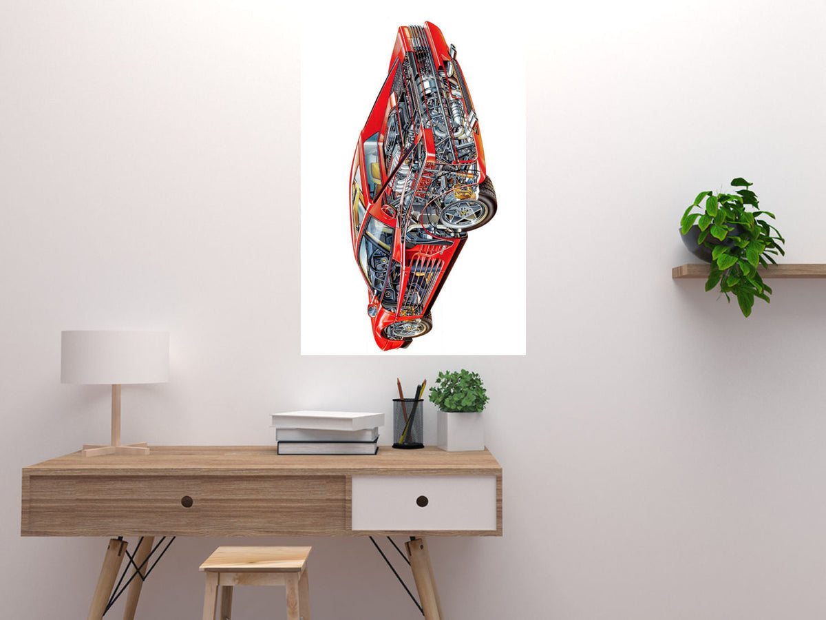 Ferraritestarossa Poster 27x40 27"x40" Poster Cutaway