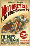 Flat Track Racing Poster (11"x17") The Poster Depot