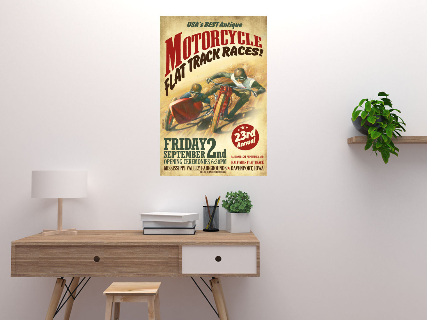 Roll Racing Poster Flat Track Racing Poster 11