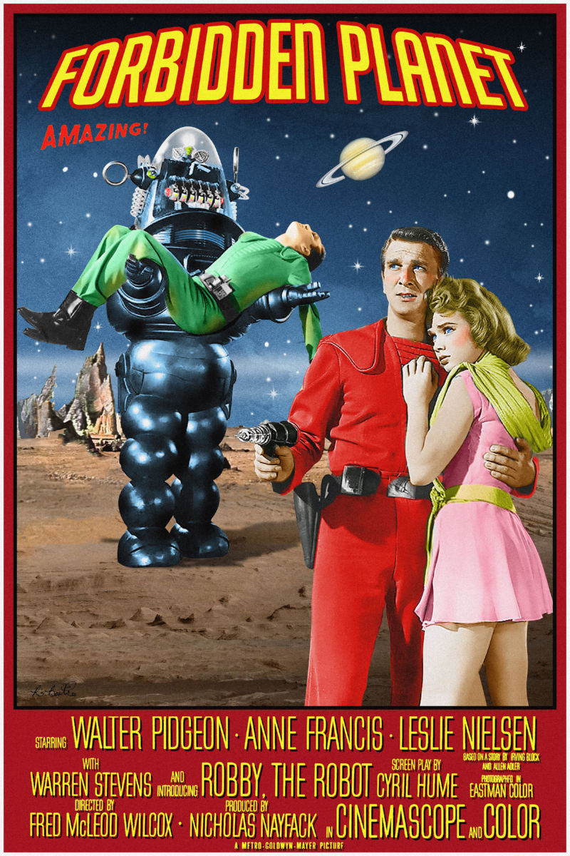 Forbidden Planet Movie Poster 24 x36 Retro Sci Fi Wall Art The forbidden-planet-movie-poster-24-x36-retro-sci-fi-wall-art-the