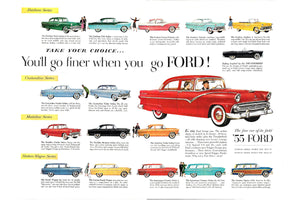 1955 Ford Car Models Advertisement Poster 16"x24" 16inx24in