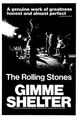 Gimme Shelter Movie poster The Stones - for sale cheap United States USA