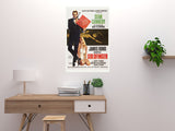 Goldfinger Movie Poster featuring Bond silhouette and golden motif