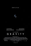 Gravity space movie poster with stark tones