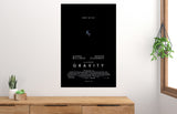 Gravity space movie poster with stark tones