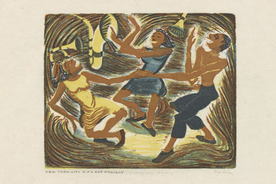 Harlem New York City Dancing Women WPA Artist Poster (24"x36") The Poster Depot