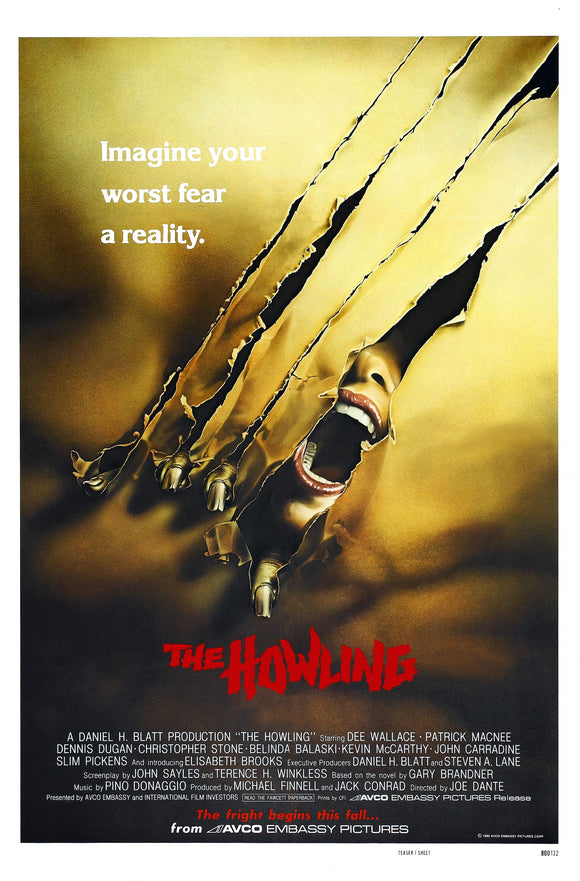 The Howling Movie Metal Movie Poster 8in x 12in