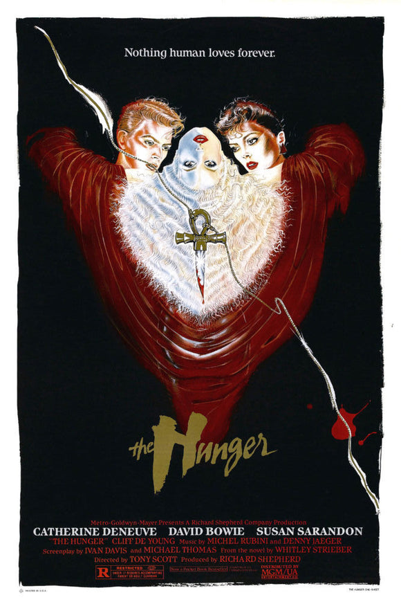 The Hunger Movie Poster Bowie Deneuve - 27x40