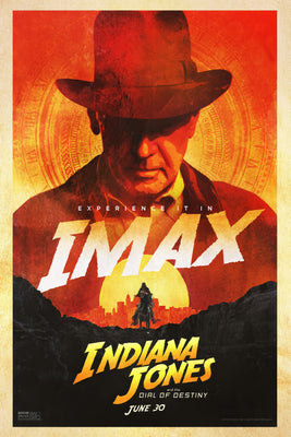 Indiana Jones adventure movie poster with sepia tones