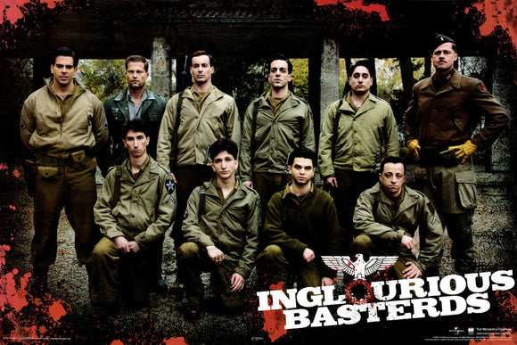 Inglourious Basterds Cast Photo Movie Poster 27x40 on Sale