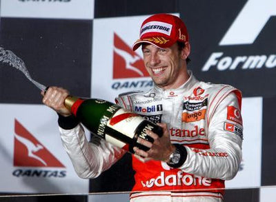 Jenson Button 11x17 poster F1 Victory Champagne for sale cheap United States USA