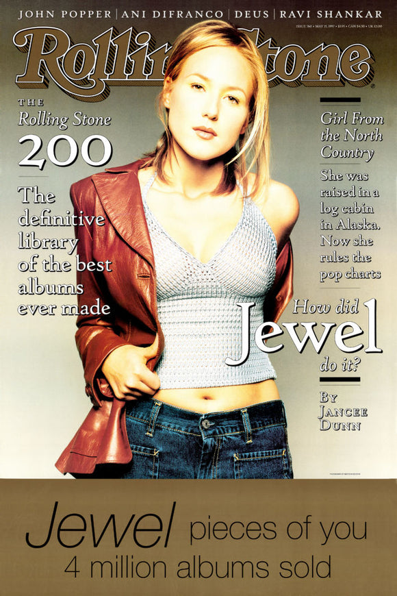 Jewel Rolling Stone Magazine Cover Poster 24x36 for sale United States USA