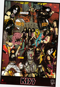 Kiss poster Vintage Comic Book Art for sale cheap United States USA