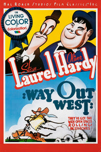 Laurel And Hardy Way Out West Movie Poster - 16x24