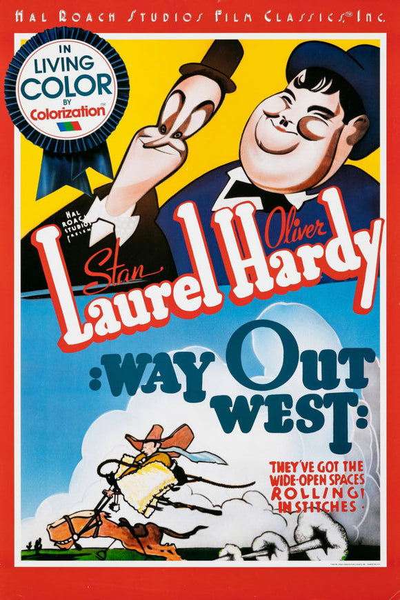 Laurel And Hardy Way Out West Movie Poster - 27x40