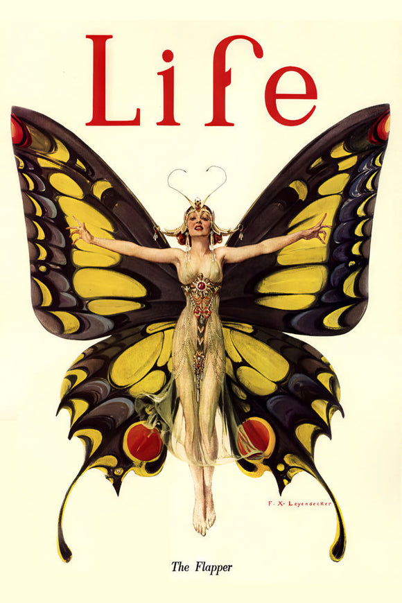 Life The Flapper Butterfly Art Poster - 27x40