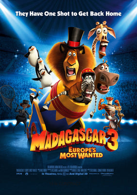 Madagascar 3 Movie Poster Metal Poster Choose Style