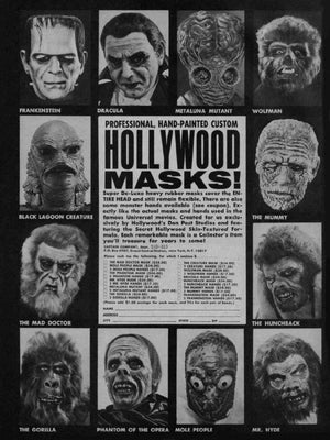 Vintage Halloween Masks Ad Poster 11x17 Inch Print Wall Art Decor The Poster Depot