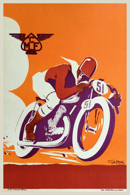 MCF Motorcycle Club of France Poster (24"x36") The Poster Depot