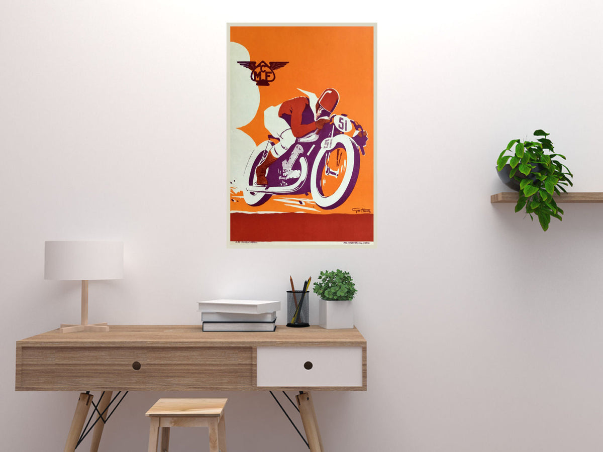 MCF Motorcycle Club of France Poster 27x40 The Poster Depot